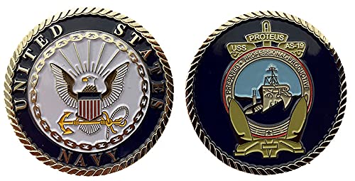 USS Proteus AS-19 Challenge Coin