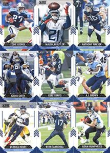 2021 score veterans tennessee titans team set of 9 cards: ryan tannehill(#181), derrick henry(#182), a.j. brown(#183), corey davis(#184), jonnu smith(#185), anthony firkser(#186), malcolm butler(#187), eddie george(#188), adam humphries(#291)