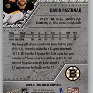 2020-21 Skybox Metal Universe #88 David Pastrnak Boston Bruins Official NHL Hockey Trading Card in Raw (NM or Better) Condition