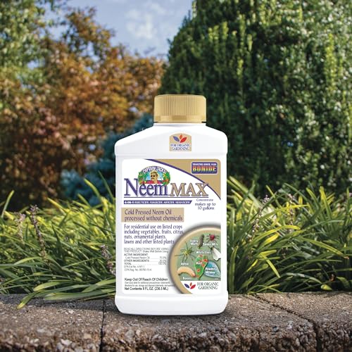 Bonide Captain Jack's Neem Max, 8 oz Concentrated Cold Pressed Neem Oil, Multi-Purpose Insecticide, Fungicide, Miticide and Nematicide for Organic Gardening