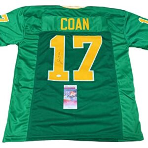 Jack Coan Notre Dame Fighting Irish Signed Autograph Custom Jersey Green JSA Witnessed Certified