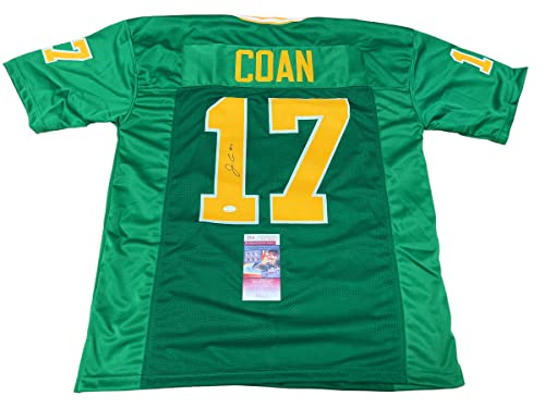 Jack Coan Notre Dame Fighting Irish Signed Autograph Custom Jersey Green JSA Witnessed Certified