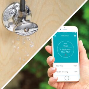 GE Smart Home Water Filter System + Premium Replacement Filter (FTHLM) | Water Filtration System Reduces Lead, Odor & More | WiFi Enabled | Three-Month Filter Life