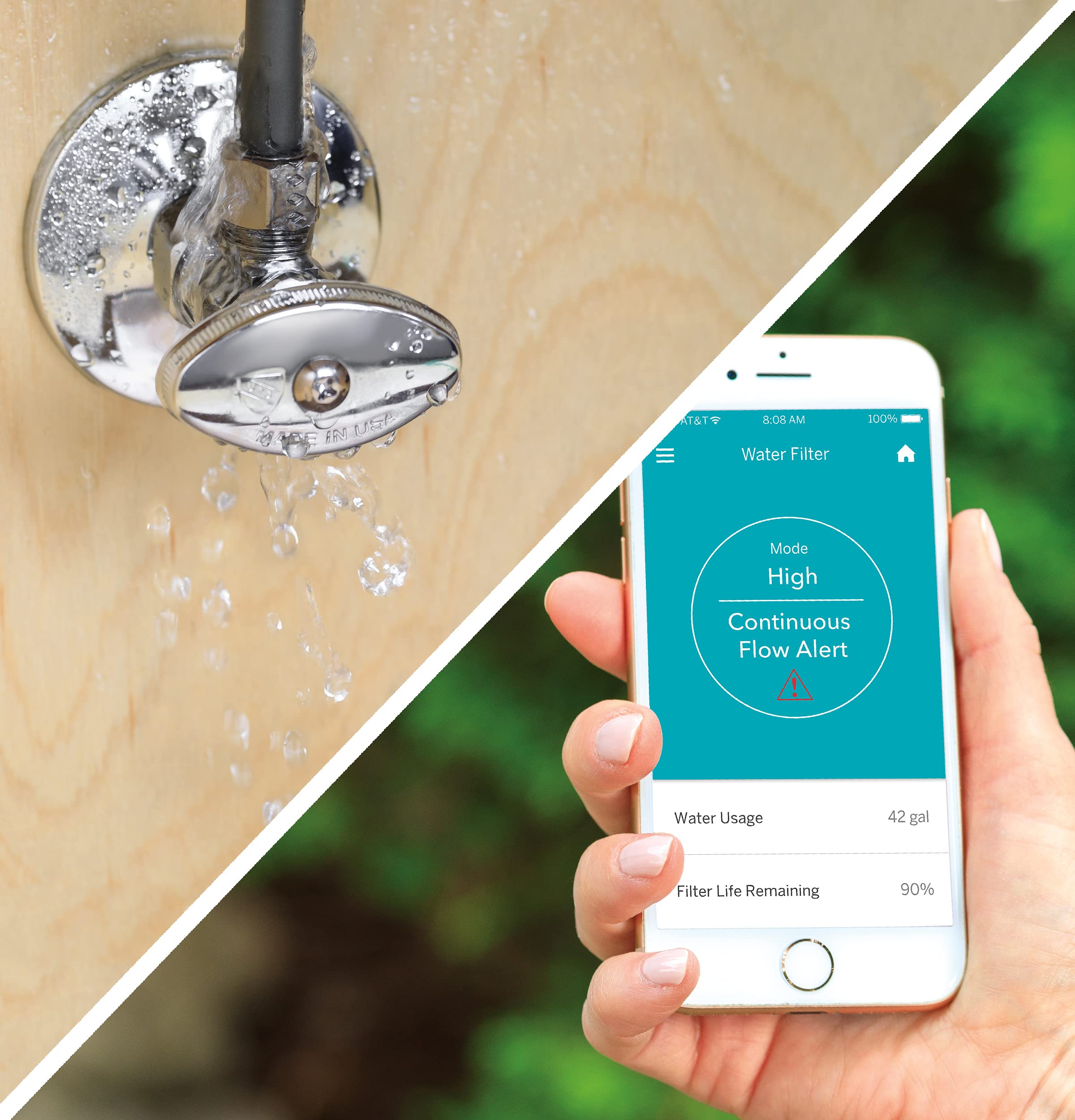 GE Smart Home Water Filter System + Premium Replacement Filter (FTHLM) | Water Filtration System Reduces Lead, Odor & More | WiFi Enabled | Three-Month Filter Life