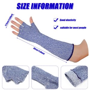 JenPen 3 Pairs Forearm Protective Sleeves with Fingers Cut Resistant Sleeve Arm Level 5 Protection thin skin Arm Protectors (Black, Gray, Blue)