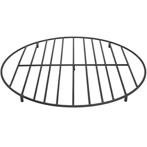 fire pit grate heavy duty iron round firewood grate cooking grill grates with 4 removable legs for burning fireplace and firepits bbq campfire camping cookware 24-inch