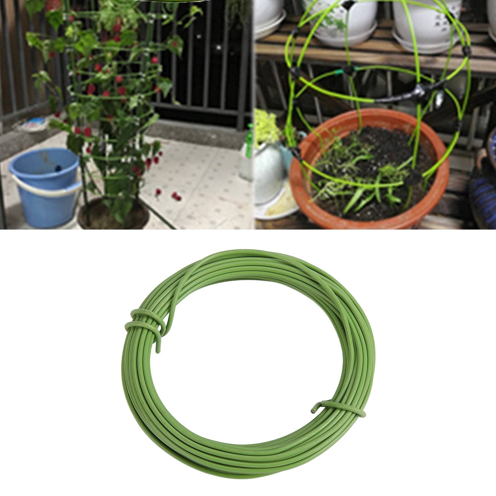 TOPINCN Bonsai Wire, 32.8ft Bonsai Wire Coated Flower Art Soft Iron Wire Handmade Easy to Bend DIY Household Gardening Supplies