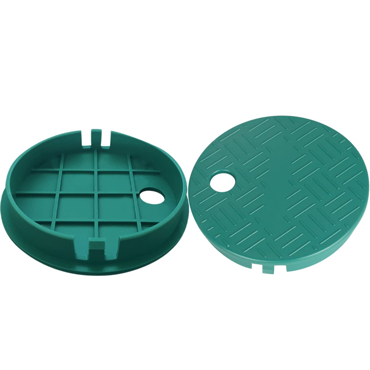 Valve Box Cover Lid Sprinkler Valve Box Lid Replacement ID 5.5" OD 6" for Circular Irrigation Control 2 Pieces