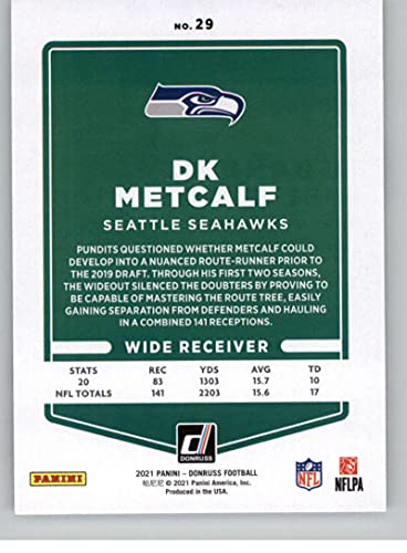 2021 Donruss Photo Variation #29 DK Metcalf Seattle Seahawks NFL Football Card NM-MT