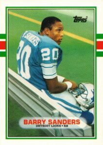 1989 topps traded football #83t barry sanders rookie card