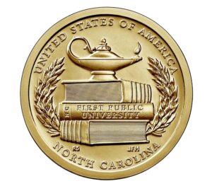 2021 p, d american innovation north carolina - first public university $1 coin - p and d 2 coin set dollar us mint uncirculated