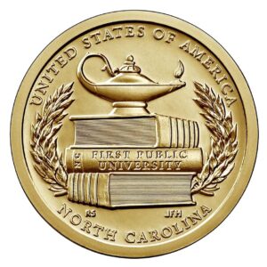 2021 P, D American Innovation North Carolina - First Public University $1 Coin - P and D 2 Coin Set Dollar US Mint Uncirculated