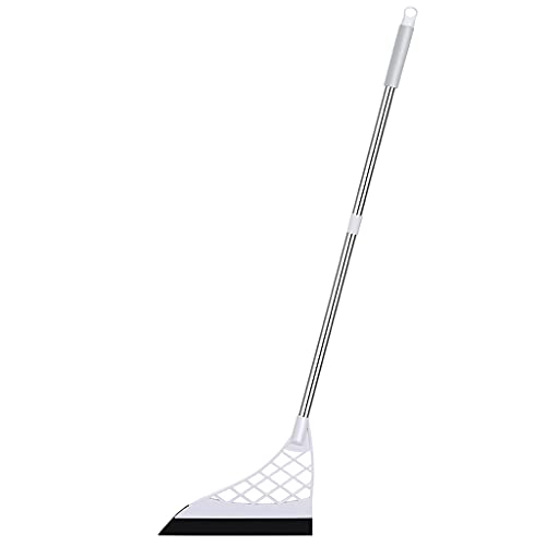 Yeahii Multifunction Magic Broom, 2-in-1 Sweeper,Easy Dry The Floor and Remove Dirt and Hair Remover, Liquid, Glass Wiper, Super Sweeper Broom for Living Room, Kitchen, Bathroom (New White)