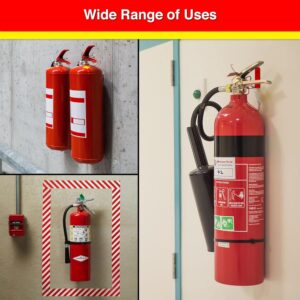 Universal Fire Extinguisher Bracket, Fire Extinguisher Mounts & Brackets up to 40 lbs, Suitable for Big and Small Fire Extinguisher Cabinet, Holder for Dry Chemical and Water Extinguishers (Pack 4).