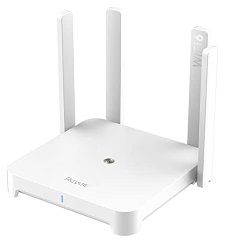 Reyee E3 Wi-Fi 6 Router AX1800 Smart Wi-Fi Mesh Router with 4 High-Gain Antennas, Dual Band Gigabit Wireless Internet Router, 802.11ax WiFi Standard, Beamforming, VPN Server, Seamless Roaming