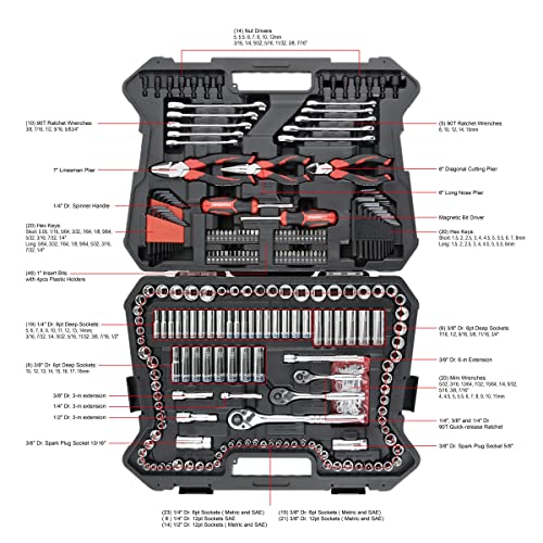 STARWORK TRUE MECHANIC™ 260-Piece Mechanics Tool Set, Professional, SAE/Metric