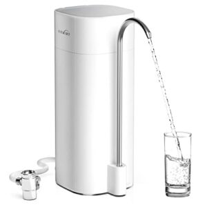 oemiry countertop water filtration system, nsf/ansi 42&372 certified, 8000 gallons alkaline water filter, reduces 99.99% lead, chlorine, heavy metals, bad taste & odor (1 filter included)