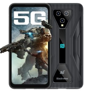blackview 5g rugged smartphone unlocked, bl5000 dual sim rugged unlocked phones, 8gb+128gb, android 11, 30w fast charge 4980mah battery, 16mp+12mp camera,6.36" hd, ip68/ip69k waterproof phone,gps,nfc