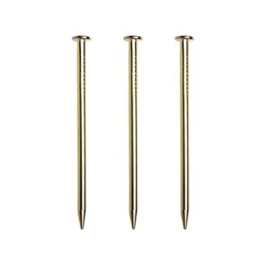 tuplip fe- nails 1-1/2''inch x 14 gauge (290pc), flat head nails hardware (38mm), brass plated gold nails for hanging pictures/wood/plaster and concrete wall/carpentry/photo/frame/art diy