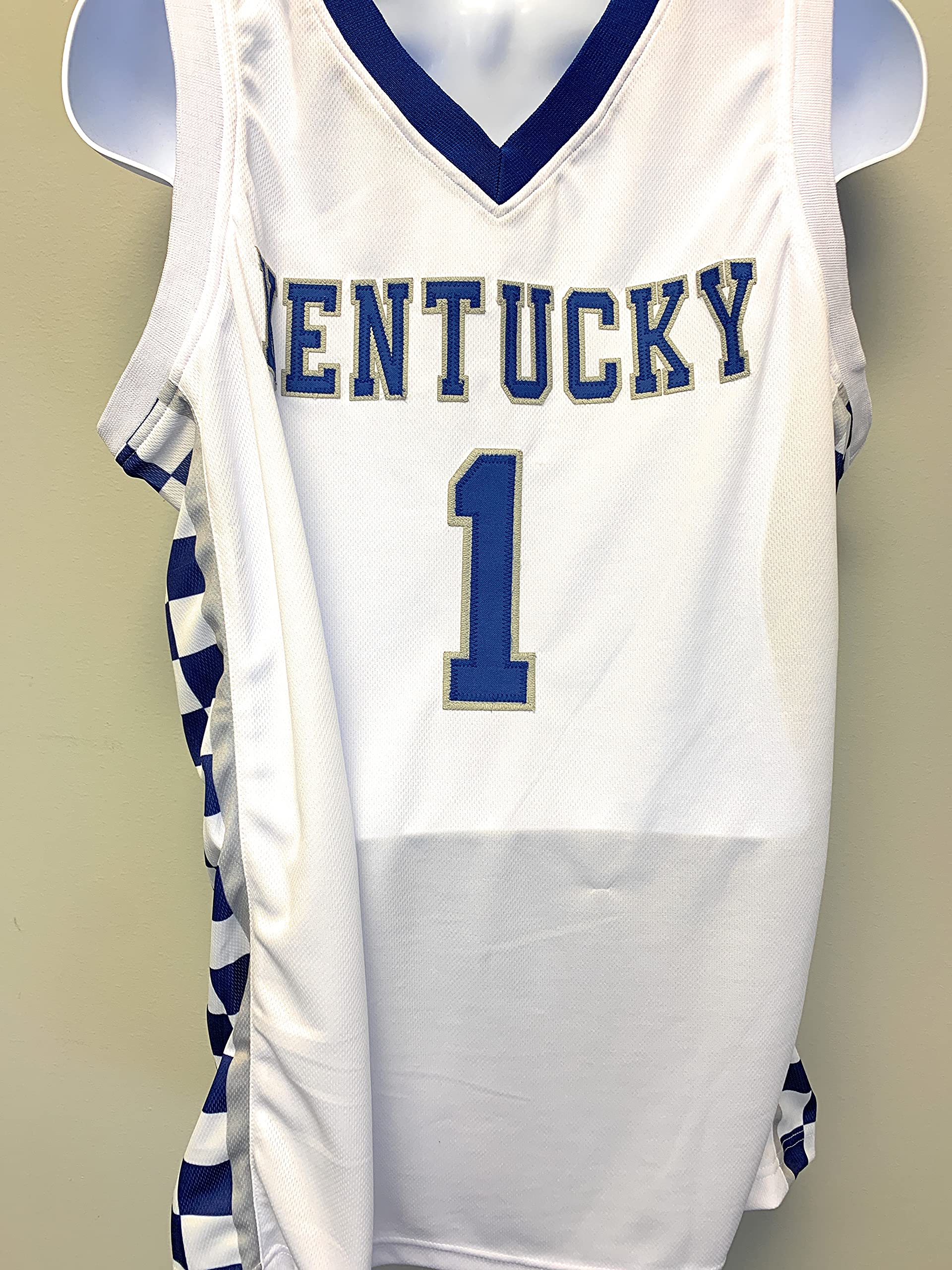 John Calipari Kentucky WIldcats Signed Autograph Custom Jersey White Coach CAL Beckett Witnessed Certified