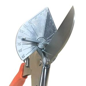 Zimpty Miter Shears- Trunking Shears for Angular Cutting of of Plastic, Rubber,Wood, Decorative Moldings,PVC,Tile Edges,Trim and Trim at 45 Degree, 60, 90 Degree Angles