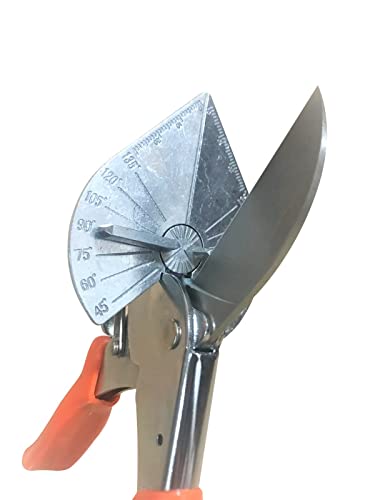 Zimpty Miter Shears- Trunking Shears for Angular Cutting of of Plastic, Rubber,Wood, Decorative Moldings,PVC,Tile Edges,Trim and Trim at 45 Degree, 60, 90 Degree Angles