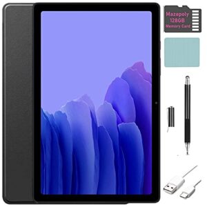 samsung galaxy tab a7 10.4’’ (2000x1200) display wi-fi only tablet, snapdragon 662, 3gb ram, bluetooth, dolby atmos audio, android 10 os w/mazepoly 128gb memory card accessories (64gb, gray) (renewed)