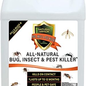 Natural Armor Natural Bug, Insect & Pest Killer & Control Including Fleas, Ticks, Ants, Spiders, Bed Bugs, Dust Mites, Roaches and More for Indoor and Outdoor Use, 128 oz Gallon Refill Case of 4