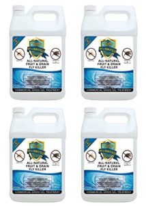 fruit fly & drain fly killer - simple commercial drain gel treatment - eliminates gross fruit flies, drain flies, sewer flies & gnat infestations from any drain. fast & easy - (128 oz, case of 4)