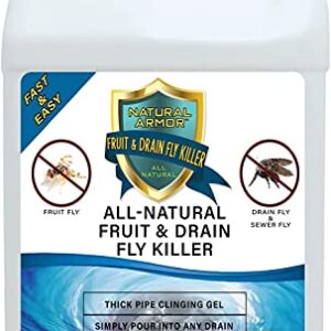 Fruit Fly & Drain Fly Killer - Simple Commercial Drain Gel Treatment - Eliminates Gross Fruit Flies, Drain Flies, Sewer Flies & Gnat Infestations from Any Drain. Fast & Easy - (128 Oz, Case of 4)