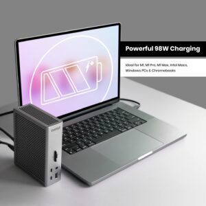 CalDigit TS4 Thunderbolt 4 Dock - 18 Ports, 98W Charging, 40Gb/s Thunderbolt 4, USB-A/C, 2.5GbE, 8K/6K Displays, Mac/PC/Chrome Compatible