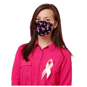 Lojito 10/50PC Disposable Face_Mask, Unisex Adult Breast Cancer Prevention Awareness Facial Protective Face Coverings