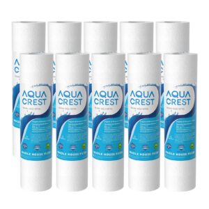 aqua crest ap110 whole house water filter, sediment filter, 5 micron, replacement for 3m® aqua-pure ap110, culligan® p5, apec, ge fxusc, whirlpool®, any 10" x 2.5" home water filter, pack of 10