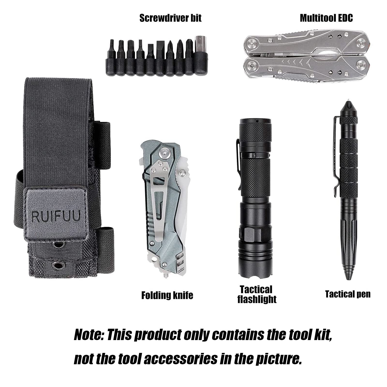 Multitool Sheath for Belt, Molle Flashlight Holder, Universal Sheath Tool Holder, Tactical Carrying Case Men’s Waist Pocket, Carpenter, Handyman, Rescue Essential Tool Storage