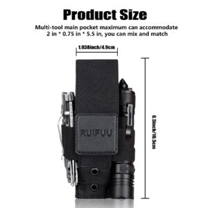 Multitool Sheath for Belt, Molle Flashlight Holder, Universal Sheath Tool Holder, Tactical Carrying Case Men’s Waist Pocket, Carpenter, Handyman, Rescue Essential Tool Storage