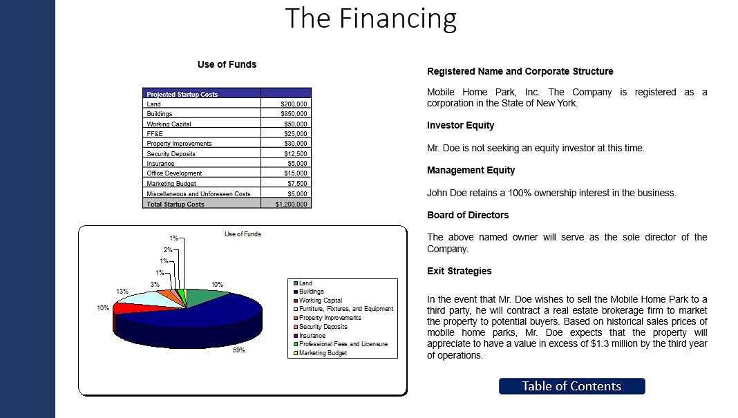 Mobile Home Park Business Plan