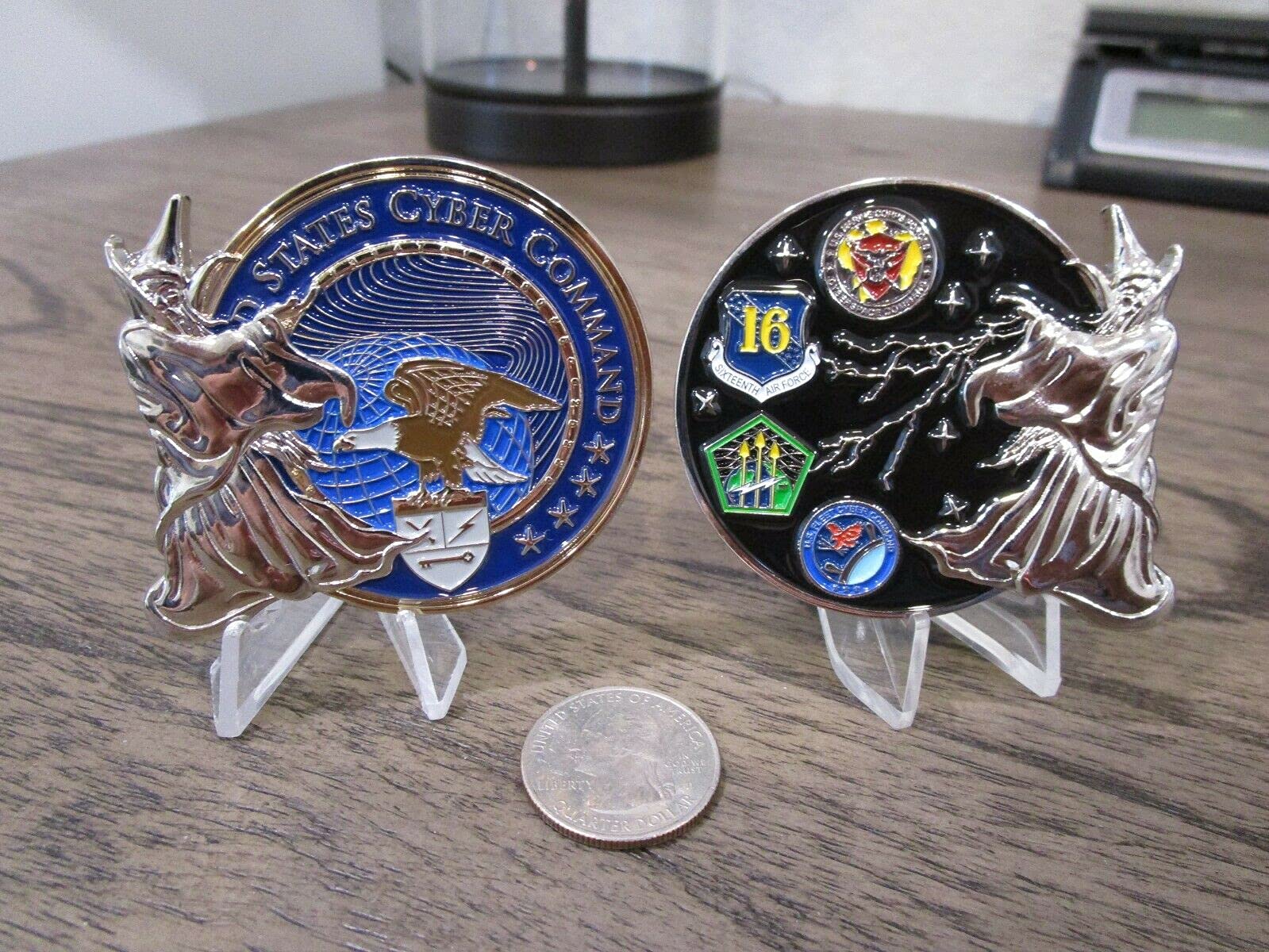 US Cyber Command CYBERCOM USN USAF Army NSA Wizard Challenge Coin