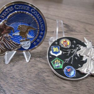 US Cyber Command CYBERCOM USN USAF Army NSA Wizard Challenge Coin