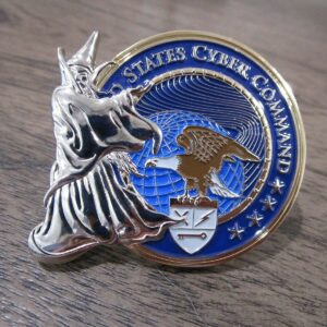 US Cyber Command CYBERCOM USN USAF Army NSA Wizard Challenge Coin