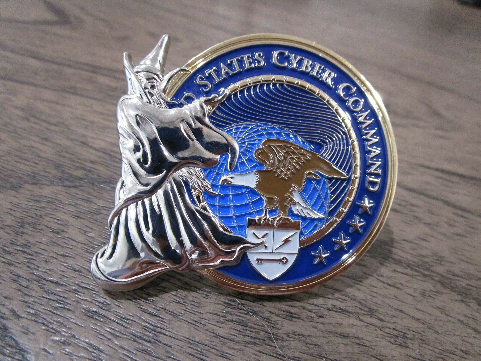 US Cyber Command CYBERCOM USN USAF Army NSA Wizard Challenge Coin