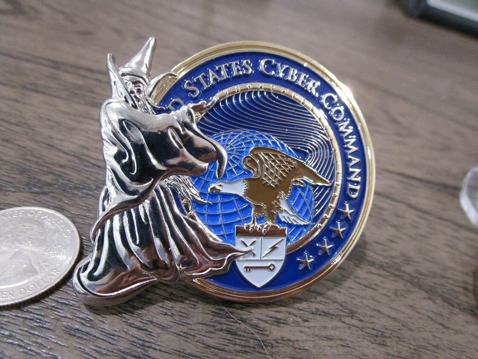 US Cyber Command CYBERCOM USN USAF Army NSA Wizard Challenge Coin