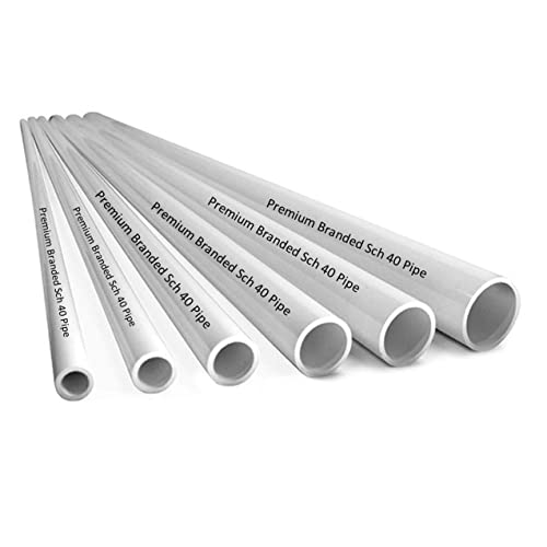 PVC Pipe Sch40 2 Inch (2.0) White Custom Length 5FT Feet