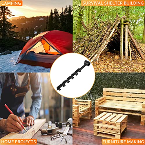 Yoursme 1” x 12” Scotch Eye Wood Auger Drill Bit - Hand Auger for Bushcraft Backpack and Camping - Addition Tool to Survival and Camping Gear Packs