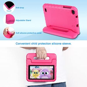 JUSYEA Kids Tablet 7 inch Android 11 - Kids for Tablet with Case - Quad Core - RAM 2GB | 32GB ROM - Kids Edition Tablets J8-3500mAh Battery | WiFi | Bluetooth, Entertainment | Education (Pink)