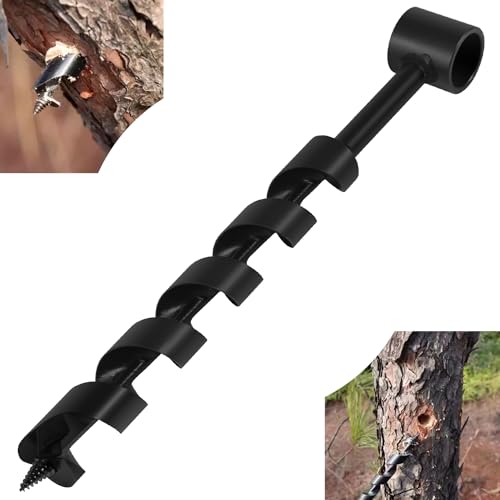 1” x 12” Scotch Eye Hand Wood Auger Drill Bit for Bushcraft Backpack Furniture Making Settlers Wrench Camping Shelter