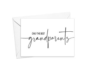 pregnancy announcement card for grandparents, new great grandparents baby reveal card from grandson or granddaughter, for grandma and grandpa (grandparents)