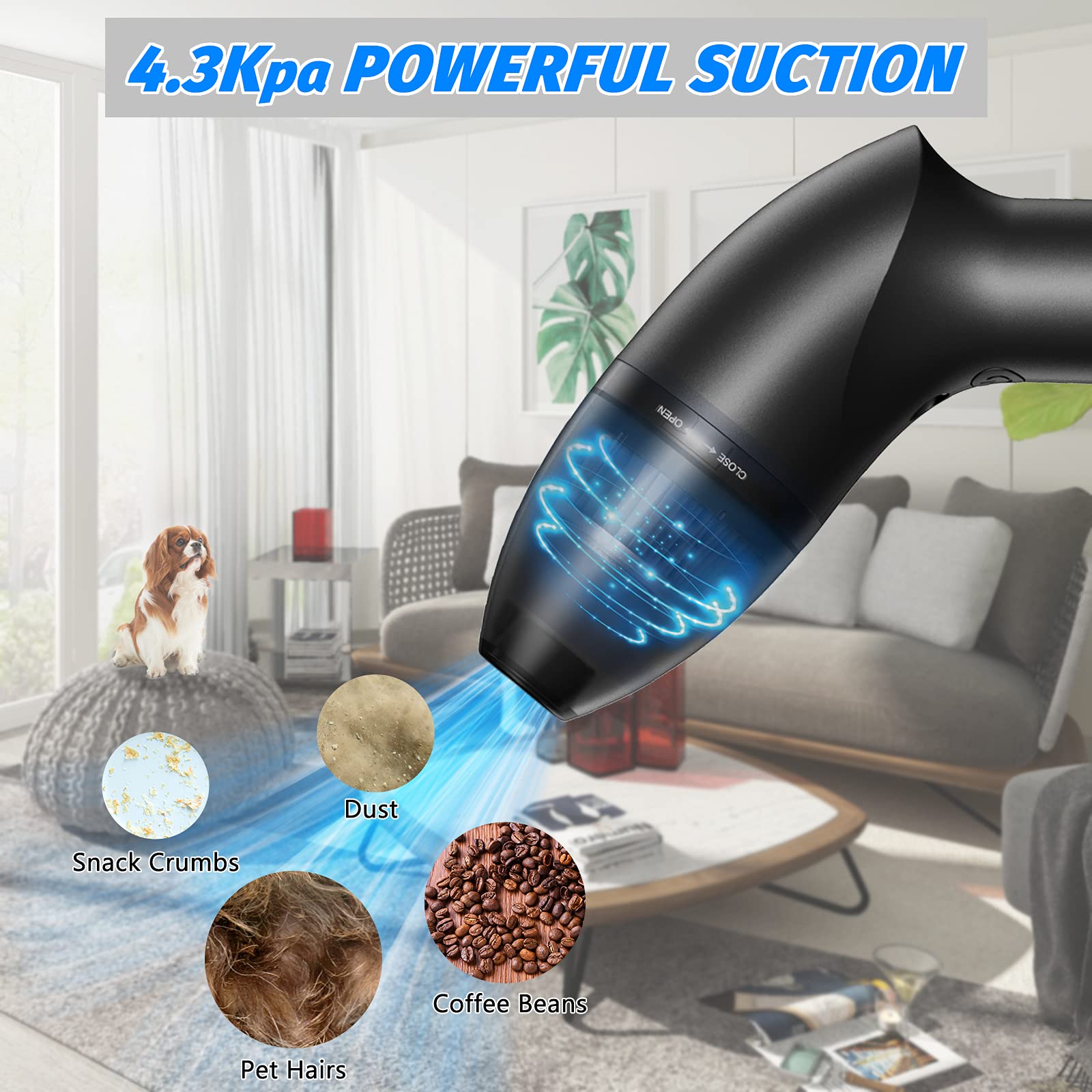 Hayousui 4.3Kpa Keyboard Vacuum Cleaner Mini：Handheld Computer Vacuum Cordless for Car Laptop Sewing Machine Portable Keyboard Vac USB Desk Crumbs Dust Cleaners