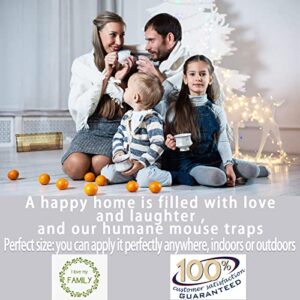 Humane Mouse Traps no Kill，Live Mouse Trap，Catch and Release That Works for Indoor/Outdoor 2 Pack Green and Brown，Kids and Pets Safe，Easy to Set/Clean，Reusable for Small Voles、Hamsters、Moles。