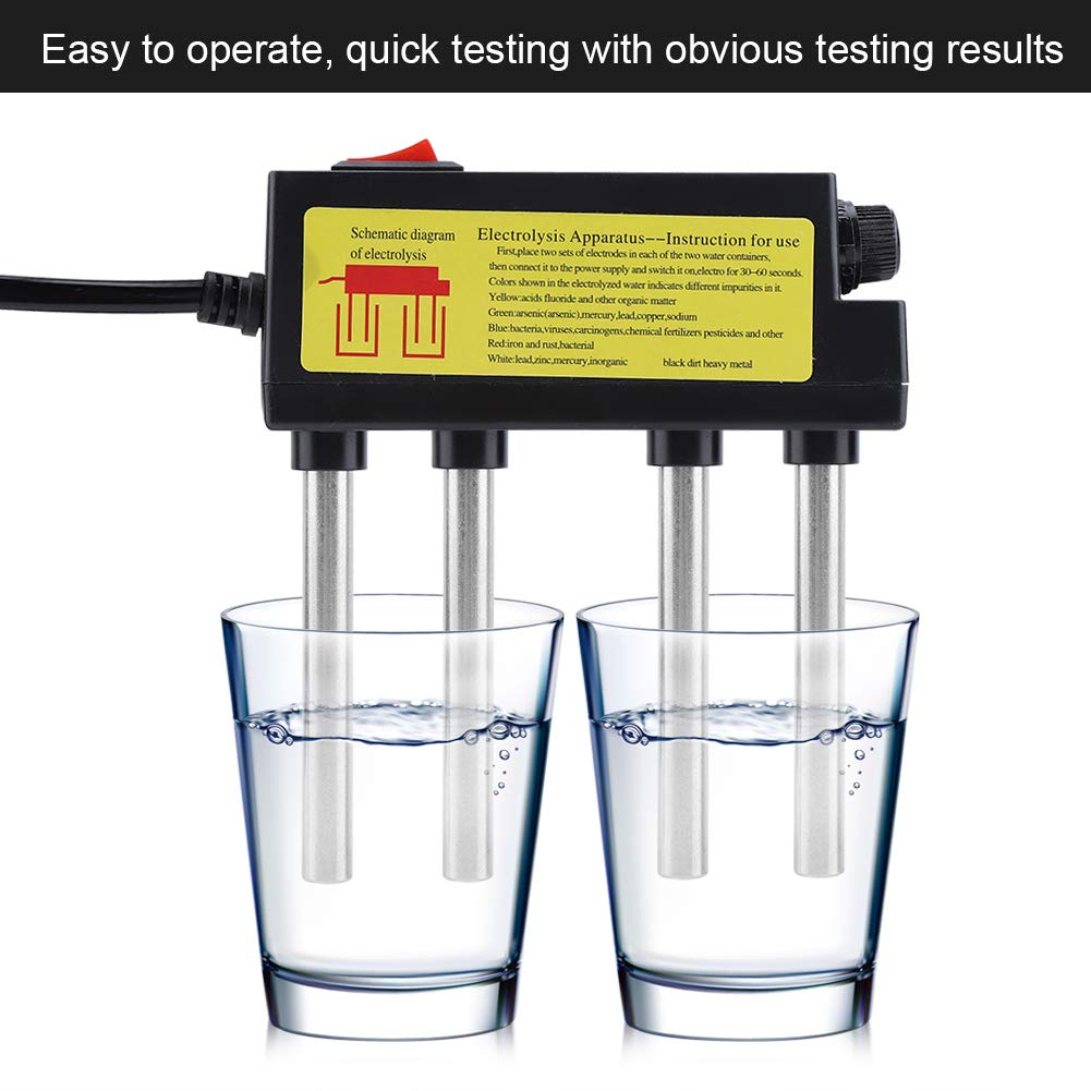 Nannigr Water Electrolyzer, Easy to Operate Water Electrolysis Device, Water Quality Tester Detect Water Quality for Water Filtration