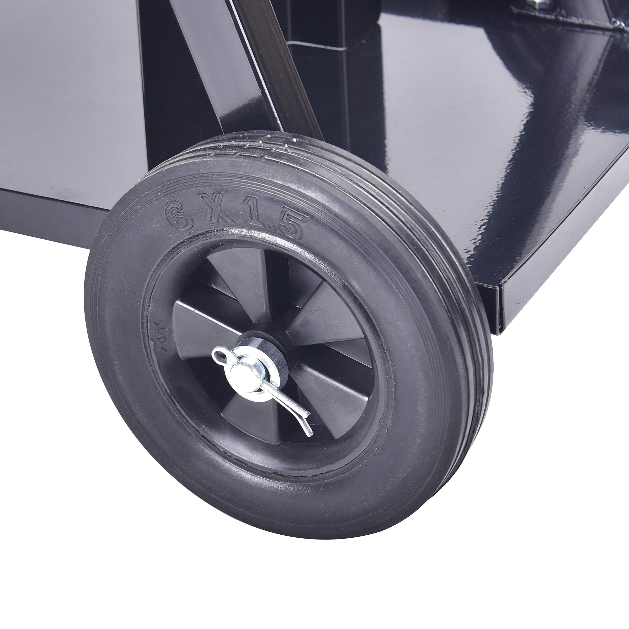 Universal MIG Welding Cart, Rolling Welding Cart with Wheels for TIG MIG Welder, 110Lbs Capacity,Black